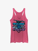 Marvel Black Panther Wakanda Crosshatch Girls Tank