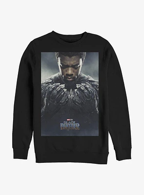 Marvel Black Panther T'Challa Poster Crew Sweatshirt