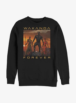 Marvel Black Panther Wakanda Forever Crew Sweatshirt