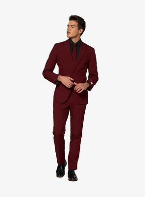 Opposuits Men's Blazing Burgundy Solid Color Suit