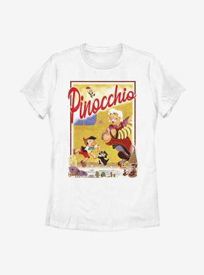Disney Pinocchio Storybook Poster Womens T-Shirt