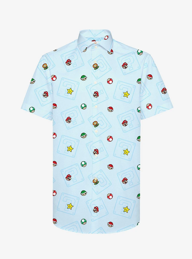 Super Mario Bros. Icons Summer Button-Up Shirt