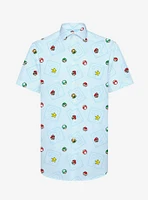 Super Mario Bros. Icons Summer Button-Up Shirt