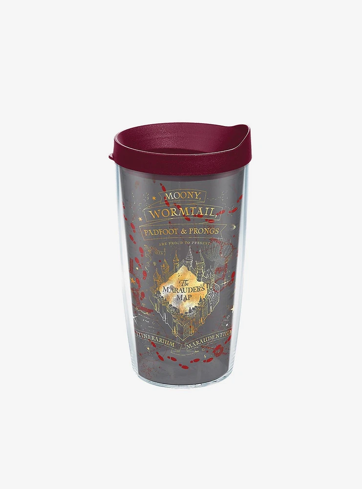 Harry Potter Black Marauder's Map 16oz Classic Tumbler With Lid