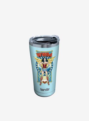 DC Comics Wonder Woman Retro 20oz Stainless Steel Tumbler With Lid