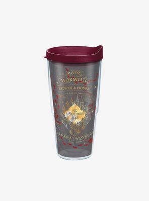 Harry Potter Black Marauder's Map 24oz Classic Tumbler With Lid