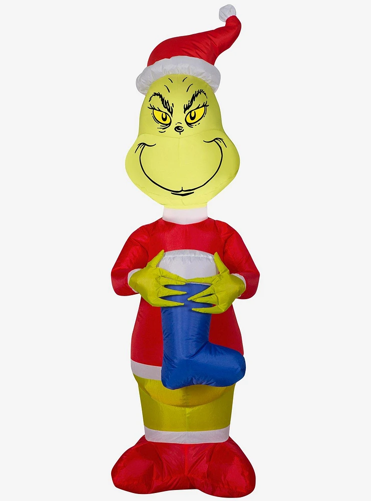 Grinch With Blue Stocking Small Airblown
