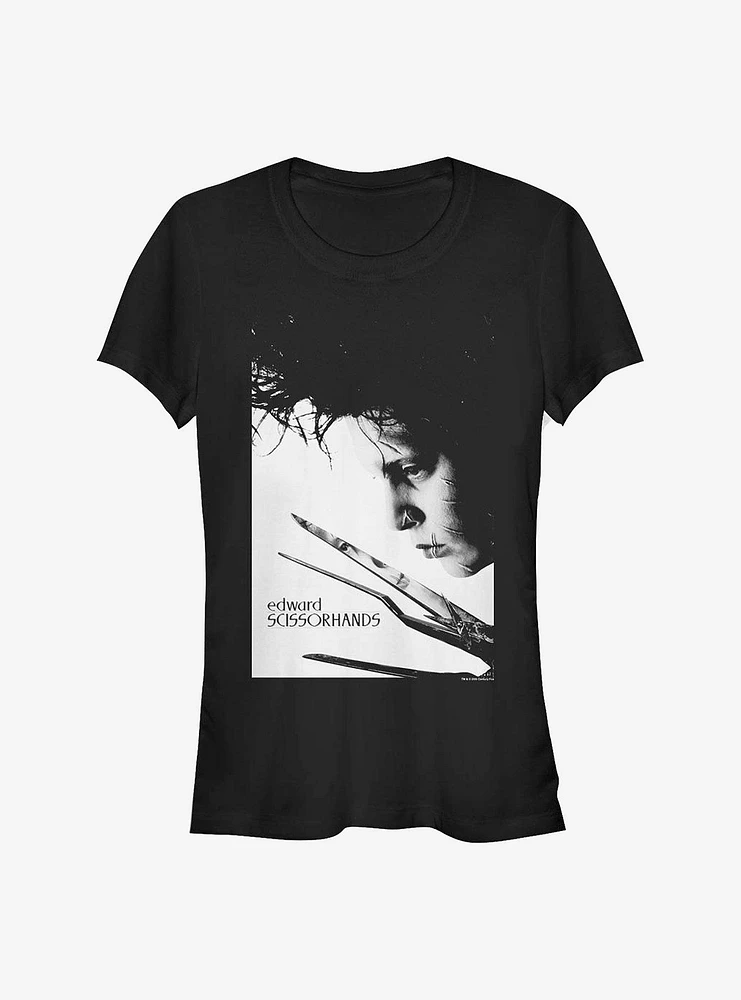 Edward Scissorhands Close Up Poster Girls T-Shirt