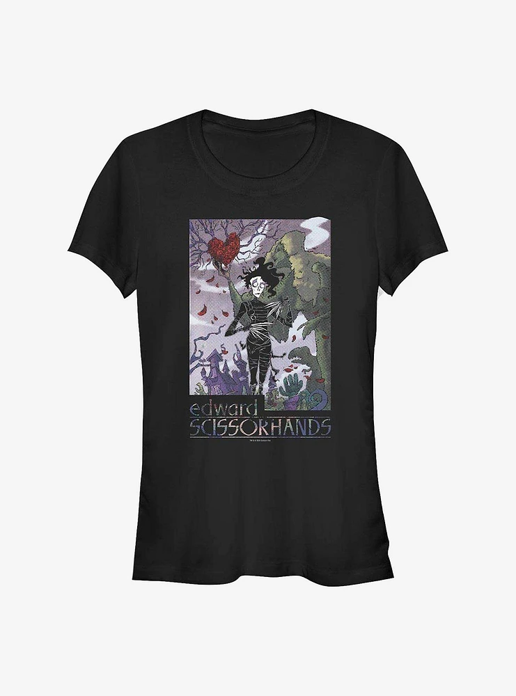 Edward Scissorhands Dotted Art Girls T-Shirt