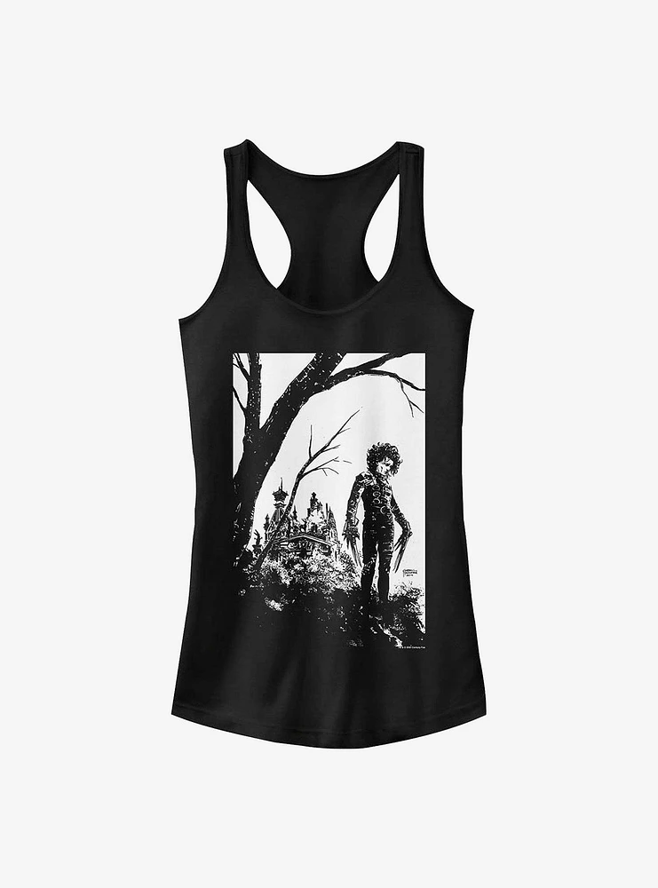 Edward Scissorhands Black And White Cover Girls Tank Hot Topic Web Exclusive