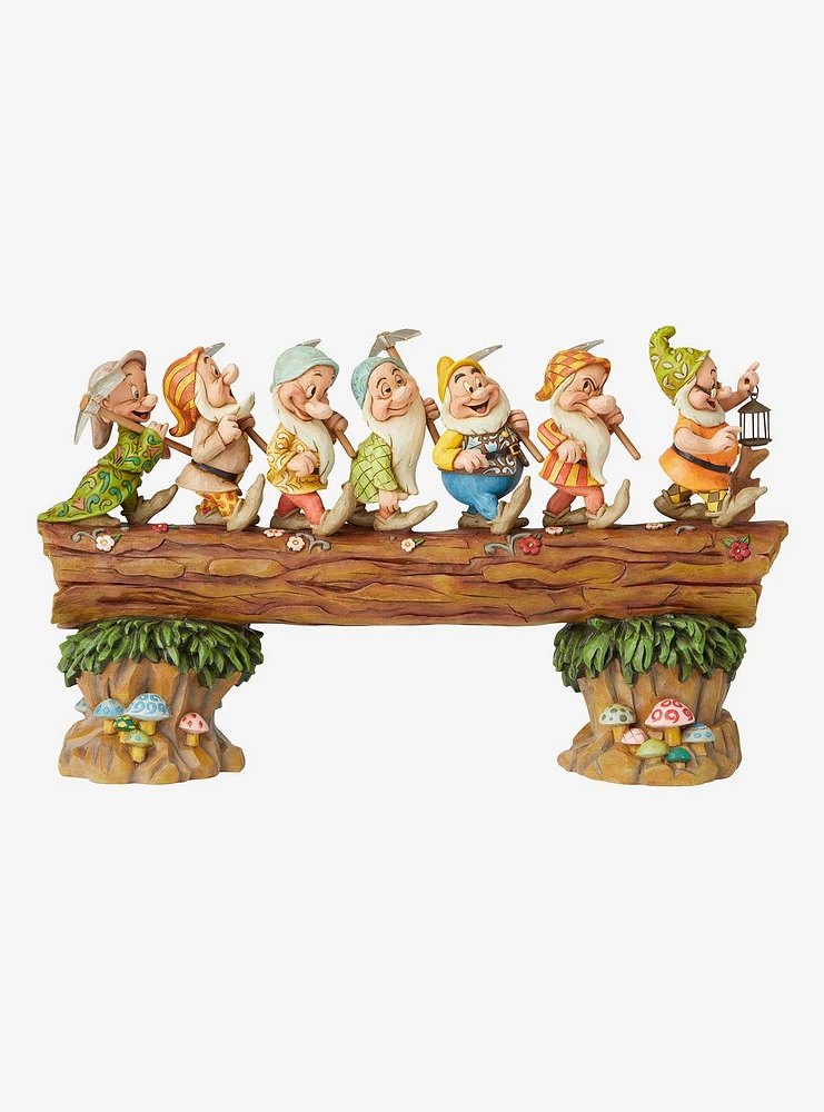 Disney Snow White Seven Dwarfs Log Figure