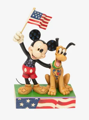 Disney Mickey Mouse and Pluto Patriotic Figure