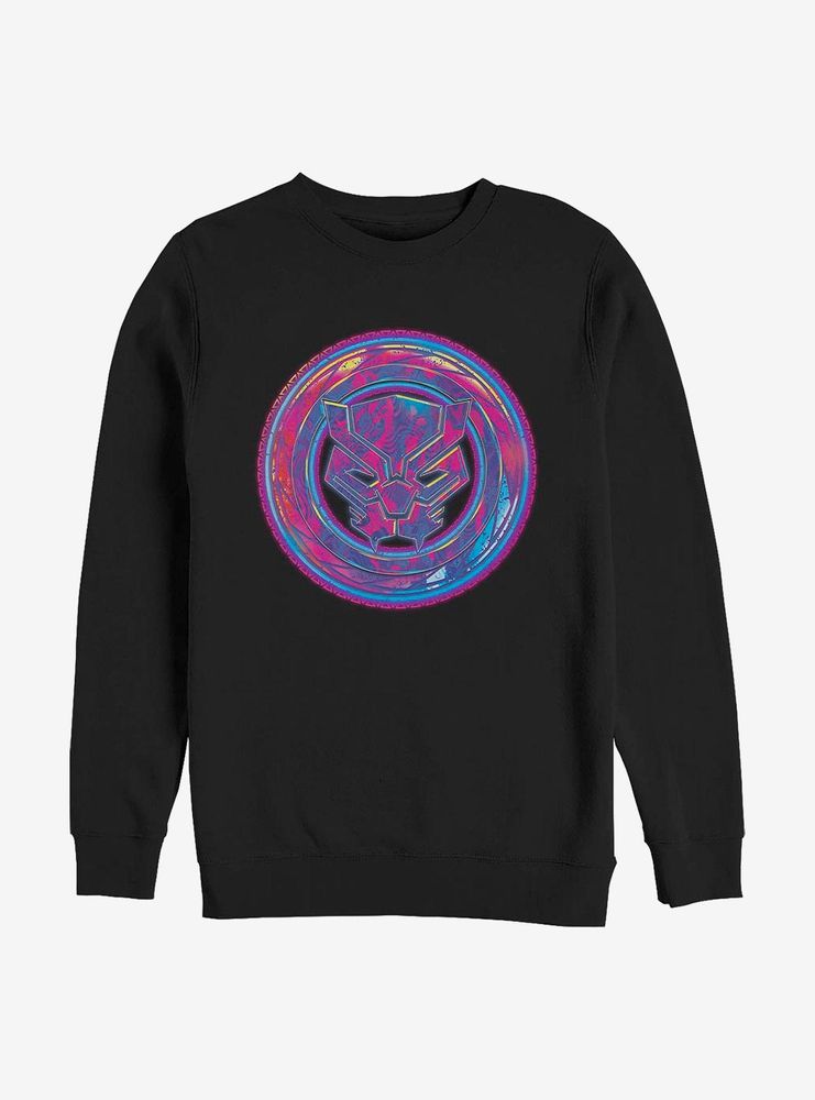 Marvel Black Panther Neon Shield Sweatshirt