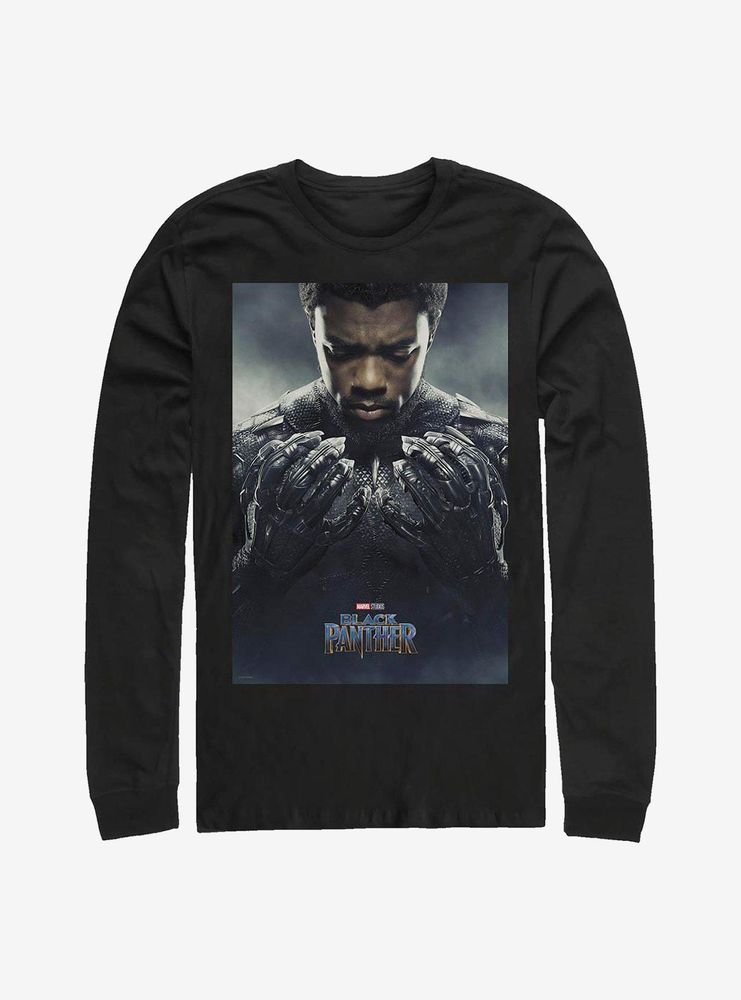 Marvel Black Panther T'Challa Poster Long-Sleeve T-Shirt