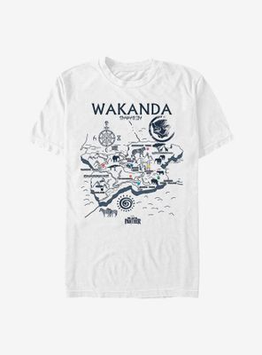 Marvel Black Panther Wakanda Map T-Shirt