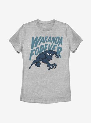 Marvel Black Panther Wakanda Cartoon Icon Womens T-Shirt