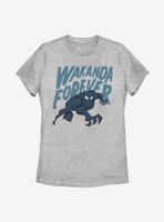 Marvel Black Panther Wakanda Cartoon Icon Womens T-Shirt