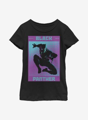 Marvel Black Panther Halftone Youth Girls T-Shirt