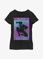 Marvel Black Panther Halftone Youth Girls T-Shirt