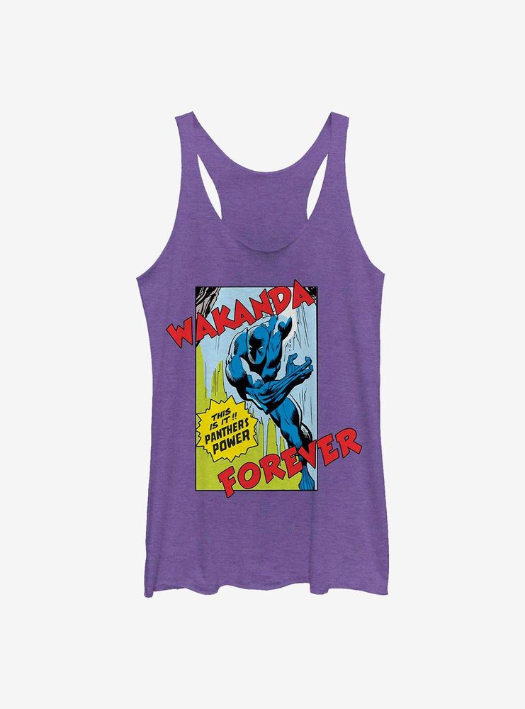 Marvel Black Panther Comic Strip Womens Tank Top