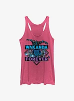 Marvel Black Panther Wakanda Crosshatch Womens Tank Top