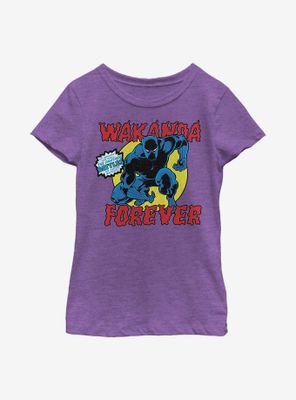 Marvel Black Panther Battles Youth Girls T-Shirt