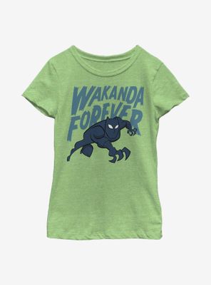 Marvel Black Panther Wakanda Cartoon Icon Youth Girls T-Shirt
