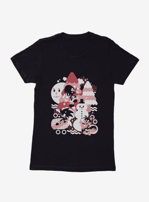 Sonic The Hedgehog Winter Snow Friends Womens T-Shirt