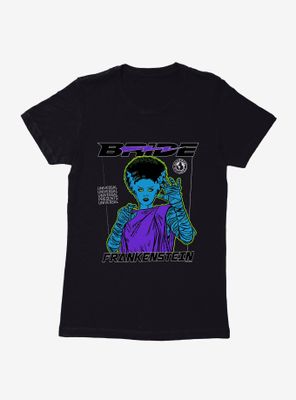 Universal Monsters Bride Of Frankenstein Scared Womens T-Shirt