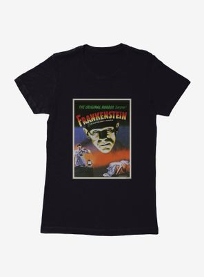 Universal Monsters Frankenstein Vintage Poster Womens T-Shirt