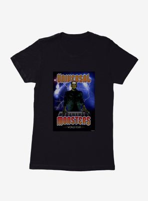 Universal Monsters Frankenstein World Tour Womens T-Shirt