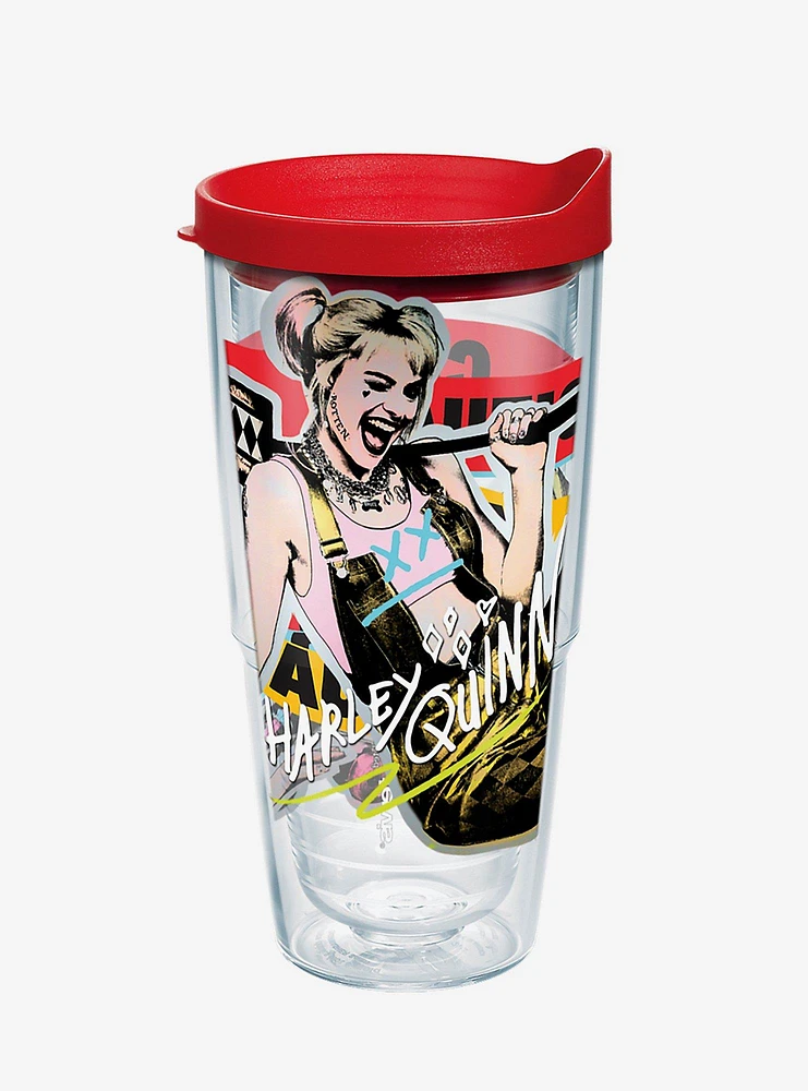 DC Comics Birds of Prey Harley Quinn 24oz Classic Tumbler With Lid