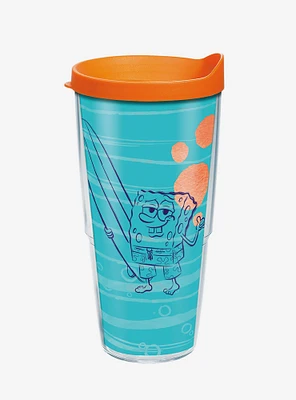 Spongebob Squarepants Surfboard 24oz Classic Tumbler With Lid