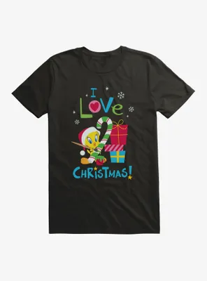 Looney Tunes Holiday I Love Christmas Tweety T-Shirt