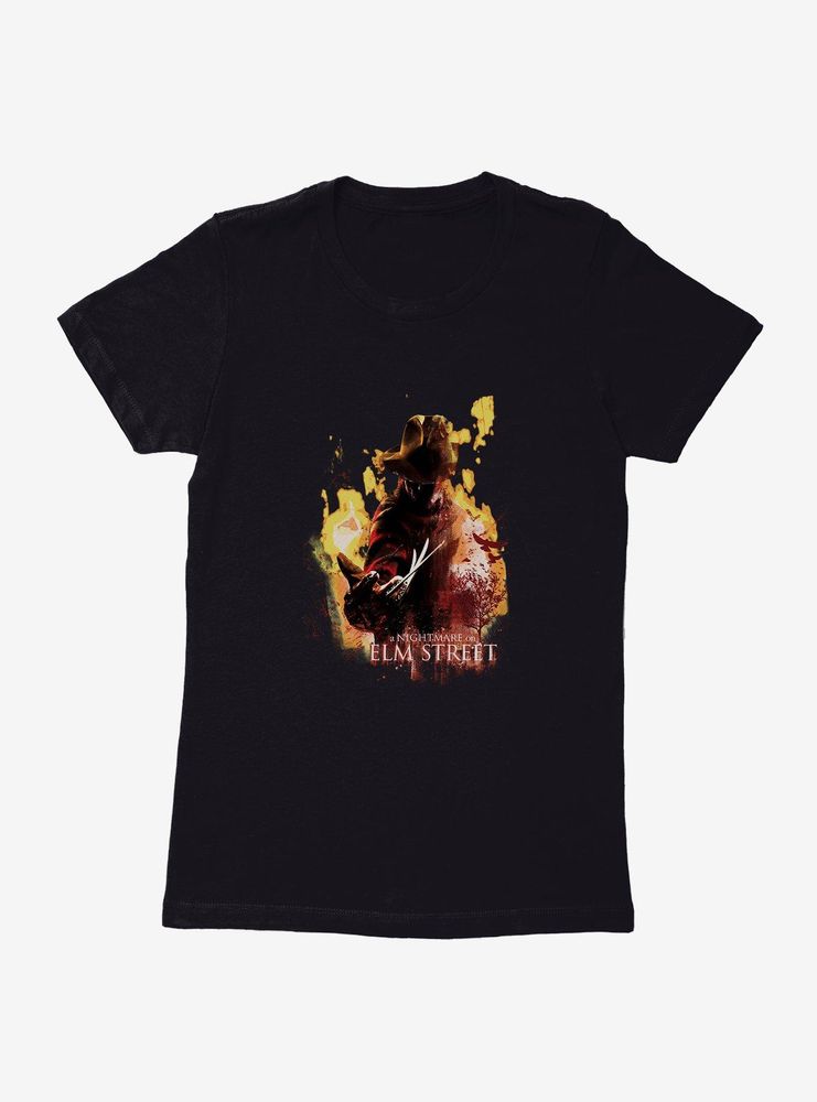 A Nightmare On Elm Street Freddy Flames Womens T-Shirt