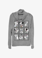 Disney 101 Dalmatians Dalmatian Box Up Cowlneck Long-Sleeve Girls Top