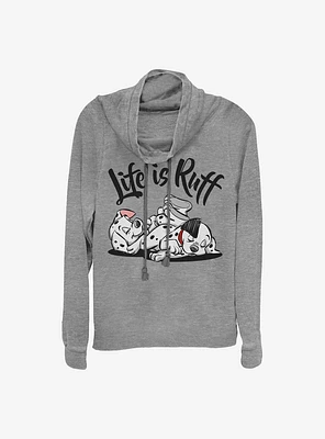 Disney 101 Dalmatians Life Is Ruff Cowlneck Long-Sleeve Girls Top