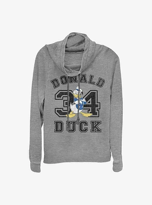 Disney Donald Duck Collegiate Cowlneck Long-Sleeve Girls Top