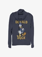 Disney Donald Duck Classic Cowlneck Long-Sleeve Girls Top