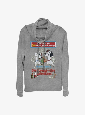 Disney 101 Dalmatians Vintage Poster Cowlneck Long-Sleeve Girls Top