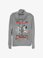 Disney 101 Dalmatians Vintage Poster Cowlneck Long-Sleeve Girls Top