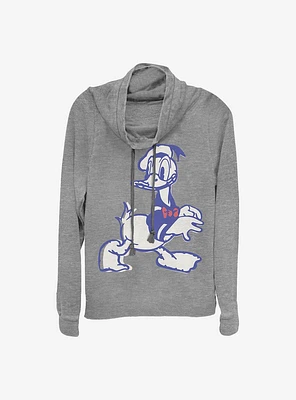 Disney Donald Duck Heritage Cowlneck Long-Sleeve Girls Top