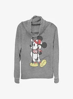 Disney Mickey Mouse Baseball Season Cowlneck Long-Sleeve Girls Top