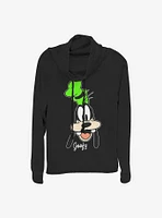 Disney Goofy Big Face Cowlneck Long-Sleeve Girls Top