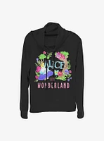 Disney Alice Wonderland Neon Cowlneck Long-Sleeve Girls Top