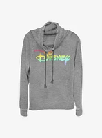 Disney Classic Rainbow Fill Cowlneck Long-Sleeve Girls Top