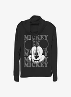 Disney Mickey Mouse All Name Cowlneck Long-Sleeve Girls Top