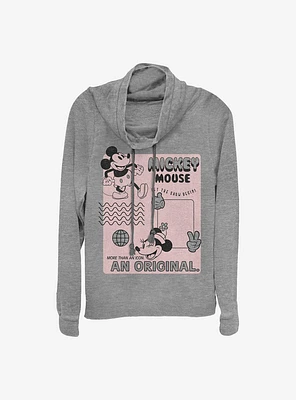 Disney Mickey Mouse Orginal Cowlneck Long-Sleeve Girls Top