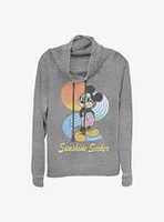 Disney Mickey Mouse Sunshine Seeker Cowlneck Long-Sleeve Girls Top