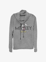 Disney Mickey Mouse Vintage Cowlneck Long-Sleeve Girls Top